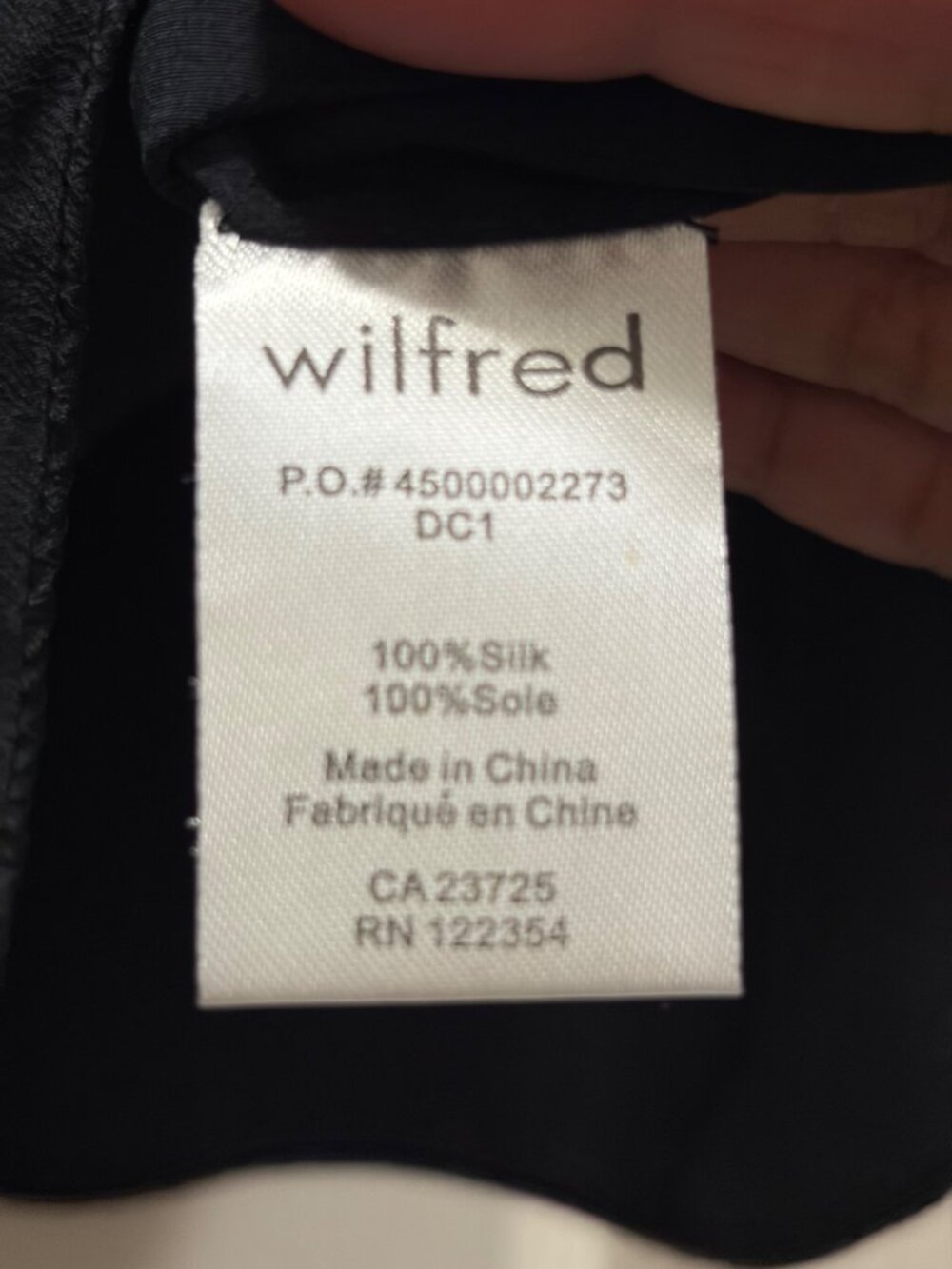 Wilfred Aritzia 100% Silk Racerback Pocket Tank Top Black XS - Picture 5 of 12